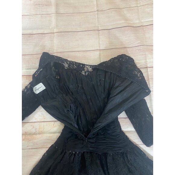 Vintage Jayna New York Black Long Sleeve Dress - XS - Picture 14 of 14